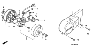 ST70 Крышка картера левая