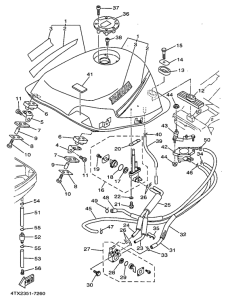 TDM850 Топливный бак