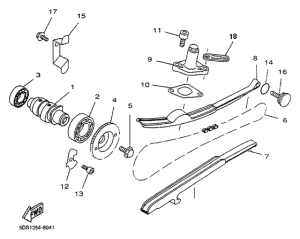 YP125R Camshaft. chain