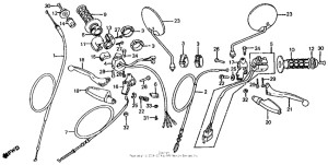 XL200R Control levers + switches + cables