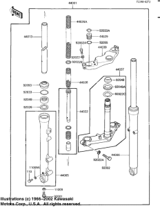 EX250 Вилка передней оси