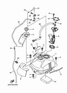 XP500 Топливный бак