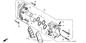 VT1100T Передний суппорт