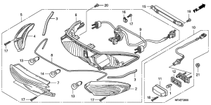 CBF1000 Задний фонарь
