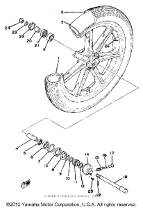RD400F Переднее колесо
