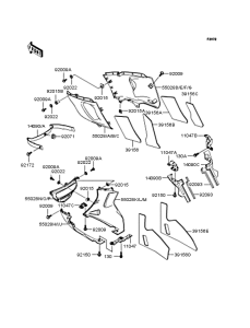ZX400 Обтекатель нижний