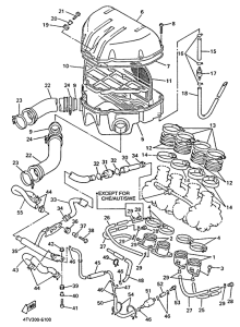 YZF600R Впускная система