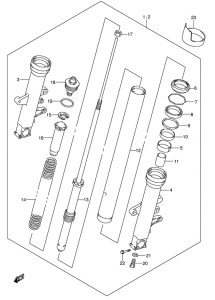 SV1000 Передняя вилка