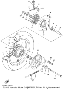 TTR125P Переднее колесо