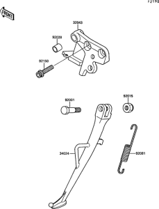 KR250 Подножка