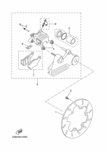 WR125X Задний суппорт