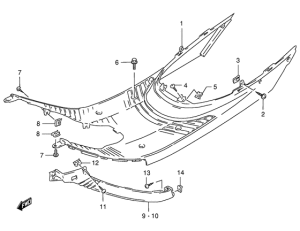 AE50 Щиток облицовочный задний