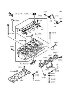 ZX250 Головка цилиндров