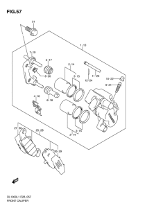 DL1000 Передний суппорт