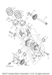 XT1200ZE Коленчатый вал и Поршень