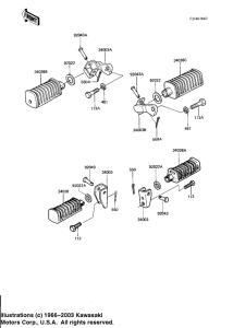 KZ1100 Подножки