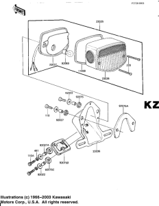 KZ1000 Taillight unit ass`y