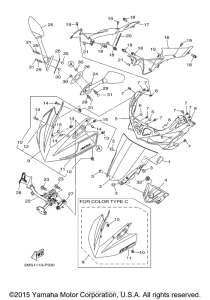YZFR3FL Стекло ветровое