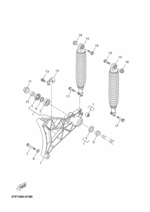 YP250R Rear arm & suspension