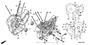 VT750CA Картер двигателя
