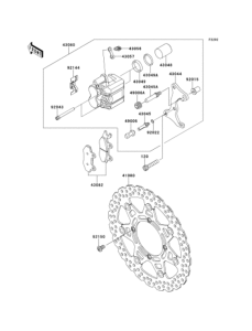 KLX250 Передний тормоз