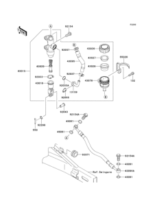 KL110 Задний торм цилиндр