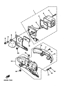 SH50 SH50W Taillight unit ass`y