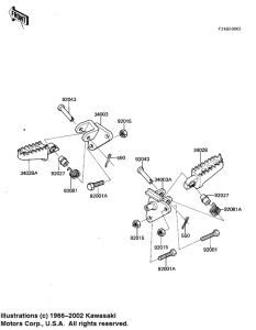 KX125 Подножки
