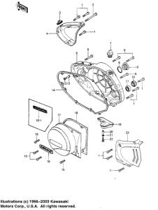 KE250 Крышки двигателя