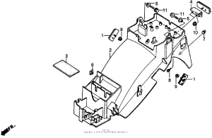 RVF750 Задний бампер