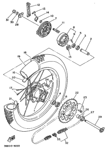 TY250R Переднее колесо