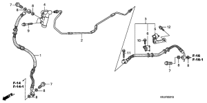 FES150 Шланги и трубки заднего тормоза