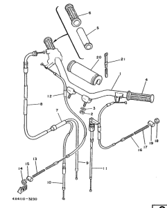 PW50 Steering handle. cable