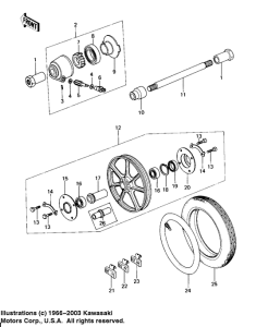 KZ650 Front wheel / tire / hub