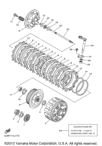 WR250FA Сцепление