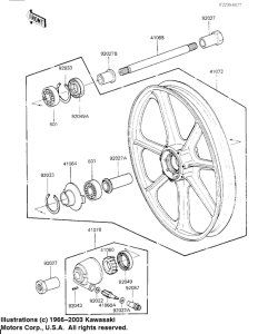 KZ700 Front wheel / hub