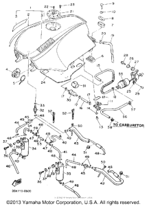FJ1200AC Топливный бак