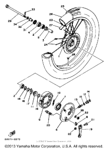 XT125KC Переднее колесо