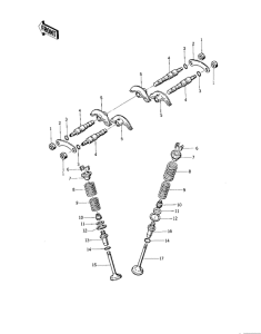 KZ400 Rocker arms / valves
