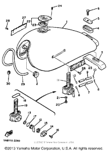 XJ650K Топливный бак