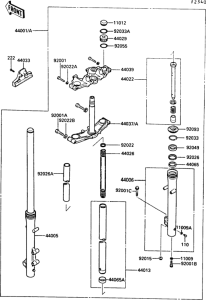 EN450 Передняя вилка