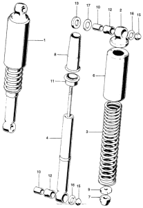 CB100 Cb100 rear shock absorber k2