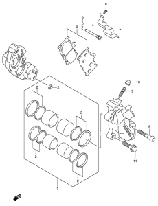 GSX-R600 Передний суппорт тормозной