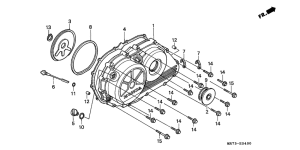 VFR750R Крышка картера правая