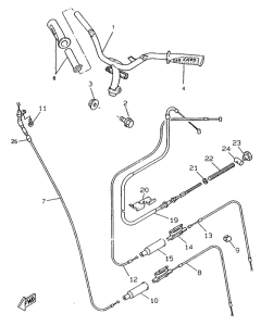 CW50RS Steering handle. cable