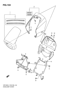 VZR1800 Headlamp cover  front fender