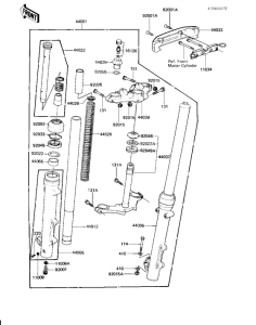 KZ440 Вилка передней оси