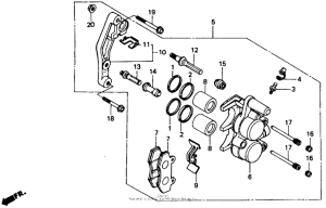 XR600R Fr. brake caliper 85-87