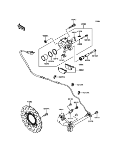 EX650 Задний тормоз