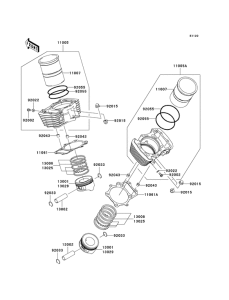 VN1600 Цилиндр / поршень